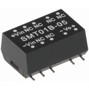 SMT01C-12 Mean Well DC-DC Regulated Converter PCB mount; Wide Input 36-72Vdc; Single Output 12Vdc at 0.083A; SMD package with industry standard pinout