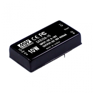 SKE10A-12 Mean Well DC-DC Converter PCB mount; Input 9-18Vdc; Output 12Vdc at 0,84A; DIP Through hole package; Built-in EMI filter; 2\" x 1\" ultra compact size