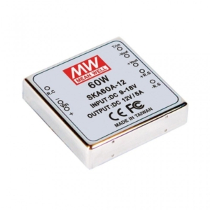 SKA60B-12 Mean Well DC-DC Converter PCB mount; Input 18-36Vdc; Output 12Vdc at 5A; DIP Through hole package; Built-in EMI filter; 2\" x 2\" compact size; remote ON/OFF
