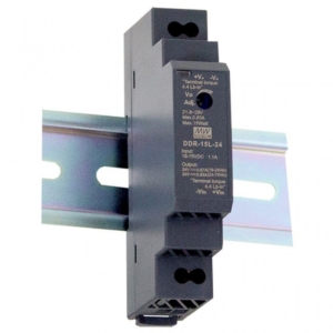 DDR-15G-15 Mean Well DC-DC Ultra slim Industrial DIN rail converter; Input 9-36Vdc; Single Output 15Vdc at 1A