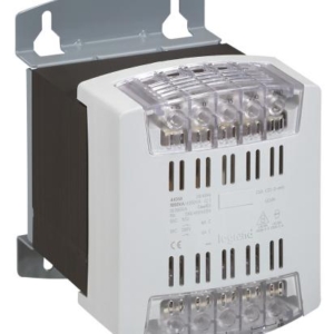 044265 Legrand Control and isolation transformer 250 VA. Primary 230400Vac Secondary 115230Vac. Eddy current filtering.