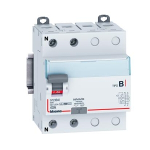 G724B63 Legrand Differential circuit breaker Type B 2P In 63A Idn 300mA Vn 400Vac 4 modules