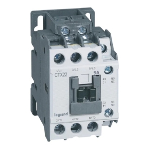 CTX3 3P 9A 1NO1NC 230V AC Legrand Contactor: 3-pole, NO x3, Auxiliary contacts: NO + NC, 230VAC, 9A