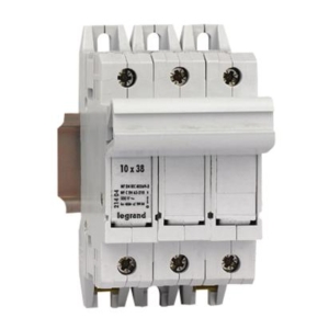021605 Legrand Fully protected SP sectional fuse holder. Three-pole Neutral SP. 58 for industrial fuses 22 x 58 Depth 44 mm.