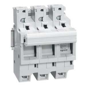 021504 Legrand Fully protected SP disconnectable fuse holder. Tripolar. SP. 38 for industrial fuses 14 x 51 Depth 44 mm.