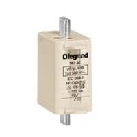 016340 Legrand Knife fuses type gG A.C.R. High breaking capacity. Size 00 With indicator. Rated current 80 A, Voltage 500 Vac. Breaking capacity 120 kA