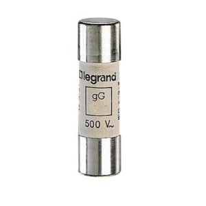 014304 Legrand Cylindrical fuses type gG A.C.R. High breaking capacity. Rated current 4 A. Without striker 14 x 51 mm. Voltage 500 Vac. Breaking capacity 100 kA
