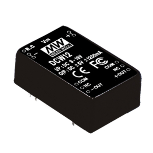 DCW12A-15 Mean Well Isolated Module DC DC Converter 2 Output 15V -15V 400mA, 400mA 9V - 18V Input