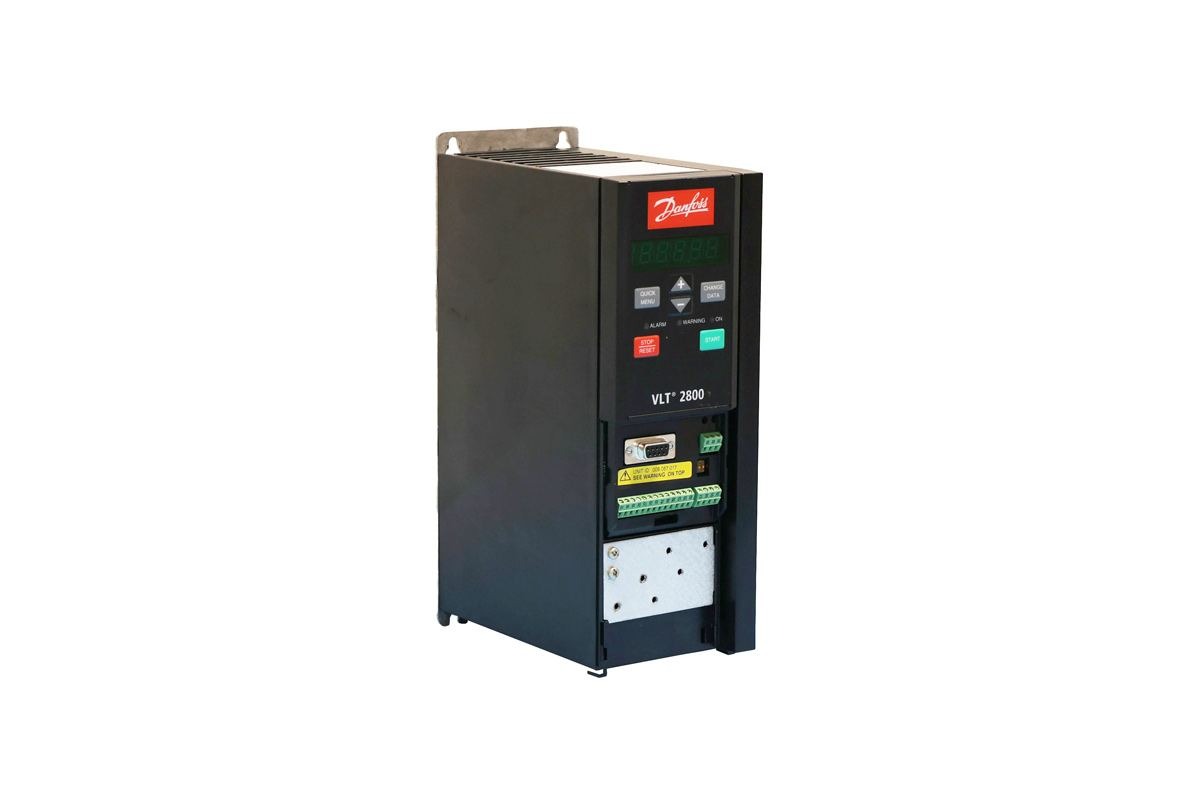195N1055 Danfoss DRIVE, VLT 2800 SERIES, 2.2 KW, 380-480 V AC, 50/60 HZ, IP 20 ENCLOSURE, BUILT-IN DISPLAY UNIT, W/ FILTER, PROFIBUS PROTOCOL