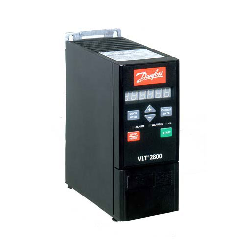 195N1013 Danfoss - VLT2807PT4B20STR0DBF00A00C0 DRIVE, VLT 2800 SERIES, 0.55 KW, 380-480 V AC, 50/60 HZ, IP 20 ENCLOSURE, STANDARD BRAKE, W/O FILTER, BUILT-IN DISPLAY UNIT, VLT2805-P-T4-B20-ST-R0-DB-F00-A00