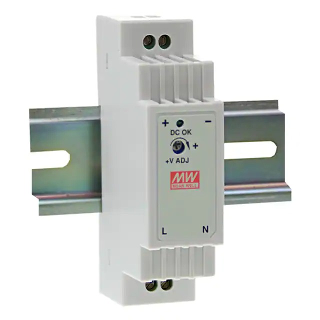 DR-15-12 Mean Well POWER SUPPLY, 1.25 AMP, 1 PHASE, 85-264 VAC INPUT, 120-370 VDC INPUT, 12 VDC OUTPUT, 15 W, DIN RAIL MOUNT, -20 TO +60 DEGREES C