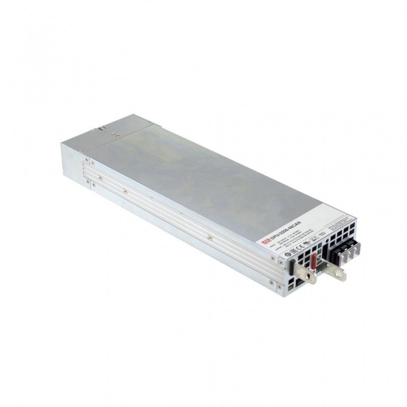 DPU-3200-48 Mean Well AC-DC Single output enclosed power supply; Output 48Vdc at 67A; 1U low profile; Cooling by built-in DC fan; remote ON/OFF