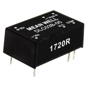 DLC03A-15 Mean Well DC-DC Converter PCB mount; Input 9-18Vdc; Dual Output +-15Vdc at +-0.1A; DIP Through hole package