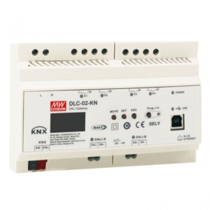 DLC-02-KN Mean Well DALI-2 multi-master application controller; KNX to DALI gateway