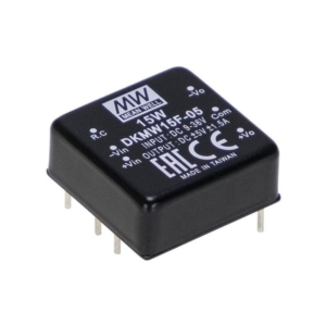 DKMW15G-05 Mean Well DC-DC Converter PCB mount; Ultrawide input 18-75Vdc; Single Output +-5Vdc at +-1.5A; DIP Through hole package