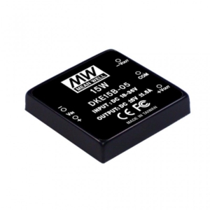 DKE15B-15 Mean Well DC-DC Converter PCB mount; Input 18-36Vdc; Output +/-15Vdc at 0.5A; DIP Through hole package