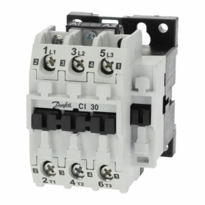 037H005513 Danfoss CONTACTOR, CI 30, 15KW @ 415V AC3, 3 MAIN CONTACTS, 24VAC, 50/60HZ COIL