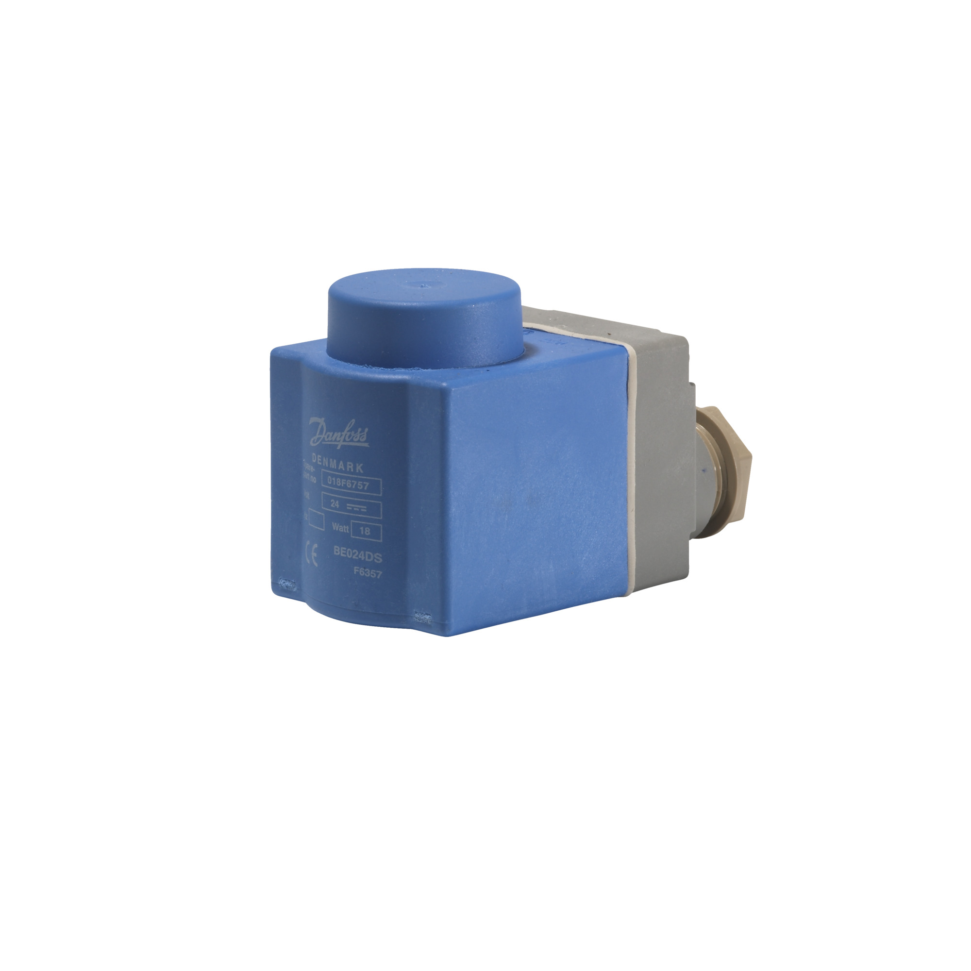 018F6757 Danfoss - BE024DS SOLENOID COIL 24VDC 18W WITH TERMINAL BRACKET Solenoid Coils, BE024DS, Terminal Block, Multiple Packaging