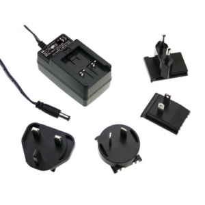 GE12I09-P1J Mean Well AC-DC Wall mount adaptor; Output 9Vdc at 1.33A; Interchangeable AC plugs are not included and must be ordered separately