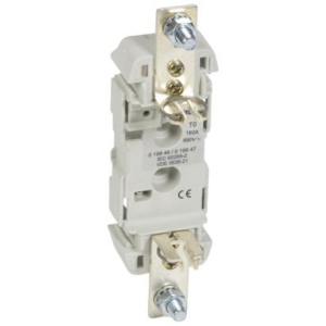 019946 Legrand Three-pole base for knife-edge fuses. Size 0. Simple base. Screw fastening or on EN 60715. M8 fitting.