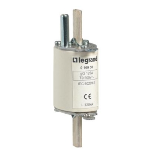 017870 Legrand Knife fuses type gG A.C.R. High breaking capacity. Size 2. With indicator. Rated current 315 A, Voltage 500 Vac. Breaking capacity 120 kA