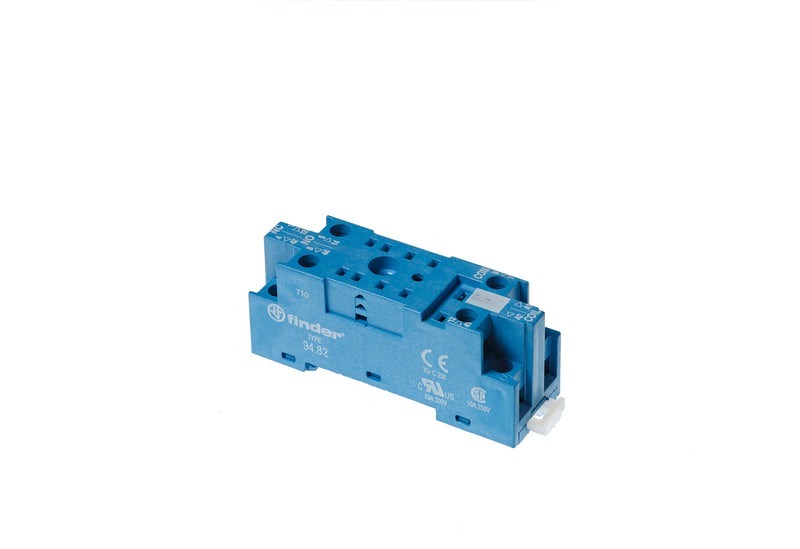 94.82SMA Finder Series 94 - Sockets for Series 55 and 85 Relays For Type 55.32 Relays - Socket with Socket Terminals Panel or Bar Mount 35 mm, Metal Jumper