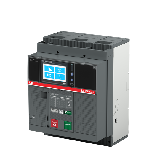 1SDA070865R1 ABB - E1.2B 1600 Ekip Touch LSI 3p F F CIRCUIT BREAKER SACE EMAX2 E1.2B 1600 FIXED THREE-POLE WITH FRONT TERMINALS AND SOLID-STATE RELEASE IN AC EKIP/TOUCH-LSI R 1600 FITTED WITH: 4 AUXILIARY CONTACT AND C.BREAKER IN POSITION OPEN-CLOSED