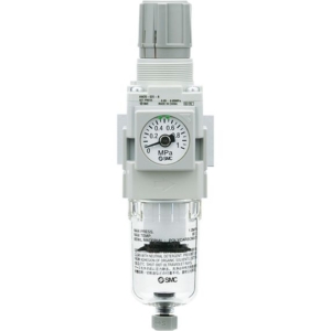 AW20-F02E-B SMC FILTER REGULATOR, 1/4" PORT, W/ INDICATOR