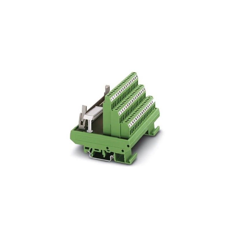 2281584 Phoenix Contact - Interface module - FLKMS 40 VARIOFACE module, with screw connection and flat-ribbon cable connector, for mounting on NS 32 or NS 35/7.5, with pin strip and short and long locking latches for socket strips, 40-pos.