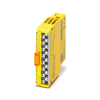 1079241 Phoenix Contact - AXL SE PSDI8/3 Axioline Smart Elements, Digital input module, Functional safety, PROFIsafe, only for connection to Phoenix Contact or Siemens controller, Safe digital inputs: 4 (2-channel assignment), 8 (1-channel assignment), 24 V DC, connection technology: 3-conductor, degree of protection: IP20
