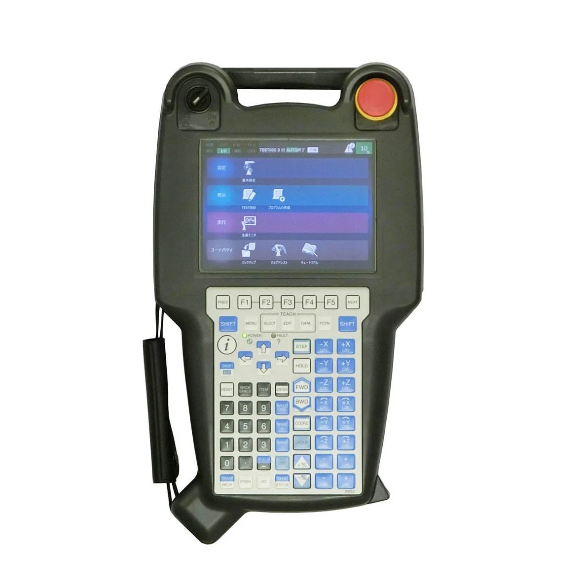 A05B-2255-C100#ESW Fanuc TEACH PENDANT, SPOT WELDING I PENDANT, W/O TOUCH, PUSH BUTTON INTERFACE, WITH E-STOP/GRIP SWITCH