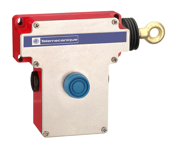 XY2CE1D290 Telemecanique Latching emergency stop rope pull switch, Telemecanique rope pull switches XY2C, cable XY2CE, 300 V AC, 10 A