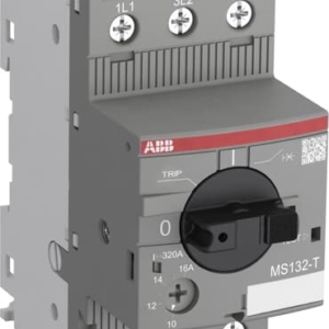 1SAM340000R1014 ABB - MS132-25T The circuit breaker for transformer protection MS132-25T is a compact 45 mm width device designed to protect control transformers on the primary side. This device has a rated operational current of Ie = 25 A. It allows fuse-less protection against overload and short-circuit. The short-circuit current setting is fixed to 20 times the rated operational current to handle the high inrush current generated by transformers. The device allows manually connect and disconnect the transformer from the mains thanks of its built-in disconnection function. The circuit breaker for transformer protection offers a rated service short-circuit breaking capacity of Ics = 50 kA at 400 VAC and a trip class 10. Further features are temperature compensation, trip-free mechanism, rotary handle with a clear switch position indication and short circuit trip indicator. The handle is lockable to protect against unauthorized changes. Auxiliary contacts, signalling contacts, undervoltage releases, shunt trips, power in-feed blocks and terminal spacers are available as accessory.