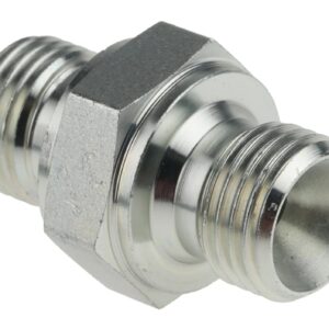 4HMK4S Parker Parker Hydraulic Straight Thread Adapter, Connector A: G 1/4 Male, B: G 1/4 Male, Steel