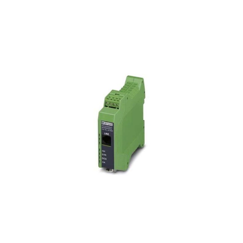 2313067 Phoenix Contact - PSI-DATA/BASIC-MODEM/RS232 Industrial analog modem for assembly on EN DIN rails. Worldwide access to industrial PCs, machines and systems. Serial RS-232 interface, 3-way electrical isolation, supply voltage 24 V DC.
