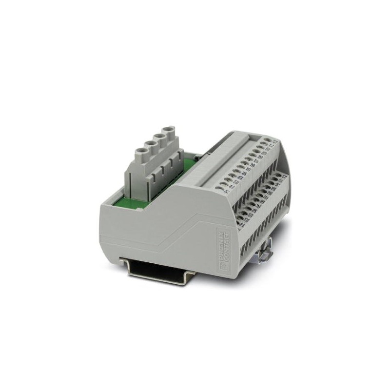 2315269 Phoenix Contact - VIP-2/SC/PDM-2/24 VARIOFACE module, with two equipotential busbars (P1, P2) for potential distribution, for mounting on NS 35 rails. Module width: 70.4 mm