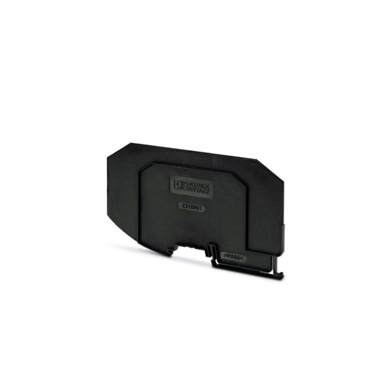 2316061 Phoenix Contact - Partition plate - FB-MODULAR-PP The FB-MODULAR-PP is a partition plate used between two fieldbus modular device couplers and provides the required 50mm spacing between an intrinsically safe electrical connection and a non-intrinsically safe electrical connection. The device couplers are 17.5mm wide, but when adding a partition plate a 22.5mm TBUS connector is required.
