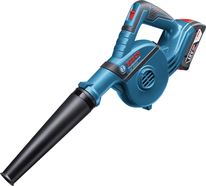 GBL 18V-120 Bosch 18 Volt blower for quick cleaning. Air speed up to 270 km/h, for highly efficient cleaning; To carry out cleaning on construction sites