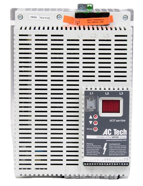 13316218 Lenze - SF2200 AC MOTOR DRIVE, FREQUENCY INVERTER, SCF SERIES, VARIABLE SPEED, 208/240 VAC, 50/60 HZ, 20 HP, 15 KW, 3 PHASE INPUT, DIN RAIL MOUNT