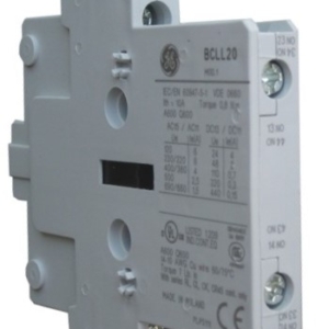 104706 General Electric - BCLL20 AUXILIARY CONTACT BLOCK, C-2000 SERIES, 6 AMP, 2 NO CONTACTS, SIDE MOUNTING, SCREW CONNECTION
