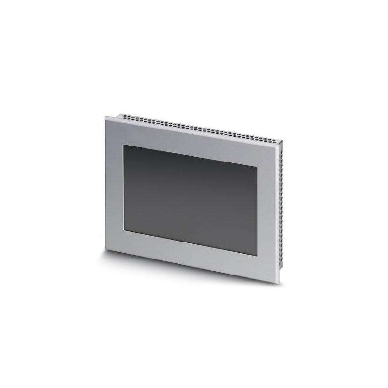 2400454 Phoenix Contact - Touch panel - TP 3070W Touch panel with 17.8 cm/7" TFT-display (analog resistive (polyester)), 800 x 480 pixel(s) (WVGA), 262144 colors, Arm Cortex-A8, 800 MHz, 2x USB host 2.0, 1 x Ethernet (10/100 Mbps), RJ45, Windows Embedded Compact 7 and user software: Visu+ / AX OPC Server. (bus system: without)