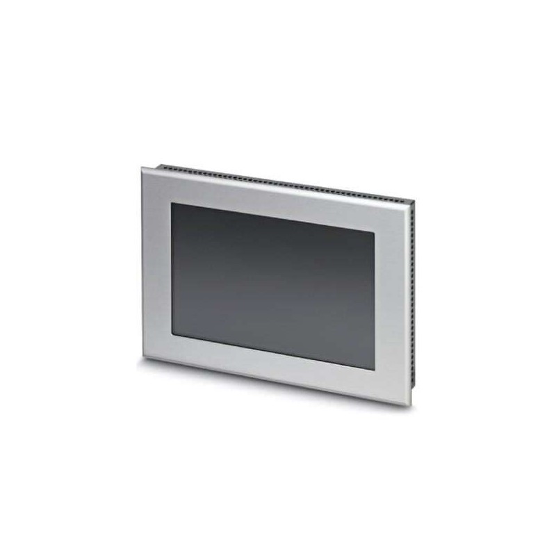 2401619 Phoenix Contact - Touch panel - TP090STW/100130003 S00127 Touch panel with 22.9 cm/9" TFT-display (analog resistive (polyester)), 800 x 480 pixel(s) (WVGA), 262144 colors, Arm Cortex-A8, 800 MHz, 2x USB host 2.0, 1 x Ethernet (10/100 Mbps), RJ45, Windows Embedded Compact 7 and user software: IniNet Browser. (bus system: without)