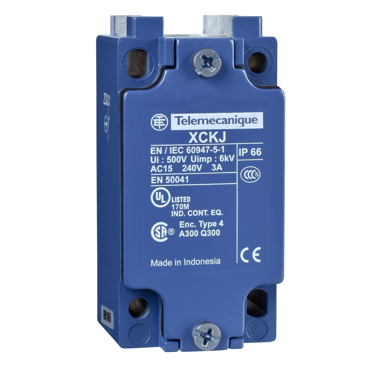 ZCKJ1C Telemecanique Limit switch body, Limit switches XC Standard, ZCKJ, fixed, w/o display, 1NC+1 NO, snap action, Pg13