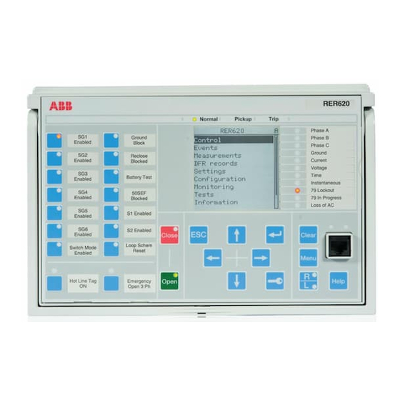 REF620E_1G ABB - NBFNAAAANDC1BNN11G Feeder management relay for protection, control, measurement and supervision in utility and industrial power distribution systems
