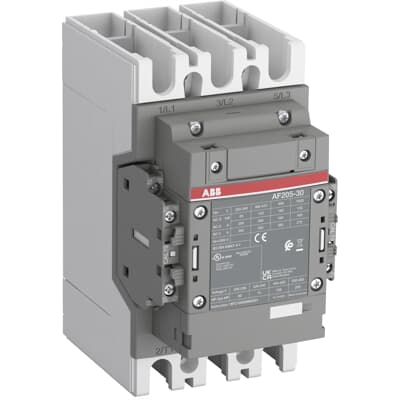 1SFL527002R1322 ABB - AF205-30-22-13 AF205-30-22-13 is a 3 pole - 1000 V IEC or 600 V UL contactor with pre-mounted auxiliary contacts and Main Circuit Bars