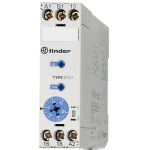 87.11.0.240.0000 Finder TIME DELAY RELAY,MODULAR,INDUSTRIAL,CONTACT CONFIGURATION:SPDT,NOM INPUT VOLTAGE:240V,DELAY TIME RANGE: 0 SEC TO 100 HRS