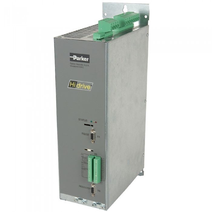 HID10SS Parker HIDRIVE HID10 servo drives have a power rating of 6.9kVA and accept industry standard command signals. They also offers positioner & PLC functions, optional on-board IEC 61131 programming environment, plus expansion boards for fieldbus & additional I/O