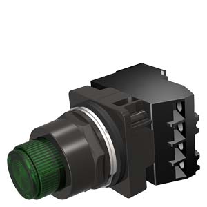 US2:52BT6D3AB Siemens - 52BT6D3AB 30mm BlackMax, Epoxy Coated Corrosion Resistant Complete Metal Unit PTT / Illuminated Pushbutton Full Voltage, 24V AC/DC LED Lamp Extended Button Plastic Lens, Green 2 Position Momentary with 1 N.O. - 1 N.C. Heavy Duty Contacts, A600/P600 UL Listed, CSA Certified NEMA 1,3,3R,4,4X,12,13 & Automotive Standards