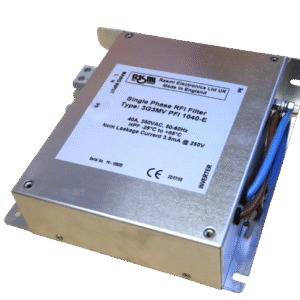 3G3MV-PFI1040-E Omron CIMR-V7AZ FOOTPRINT RFI FILTER, 40A, 240 VAC, SINGLE-PHASE, FOR 4KW UNIT (EQUIVALENT TO RS1040-V7)