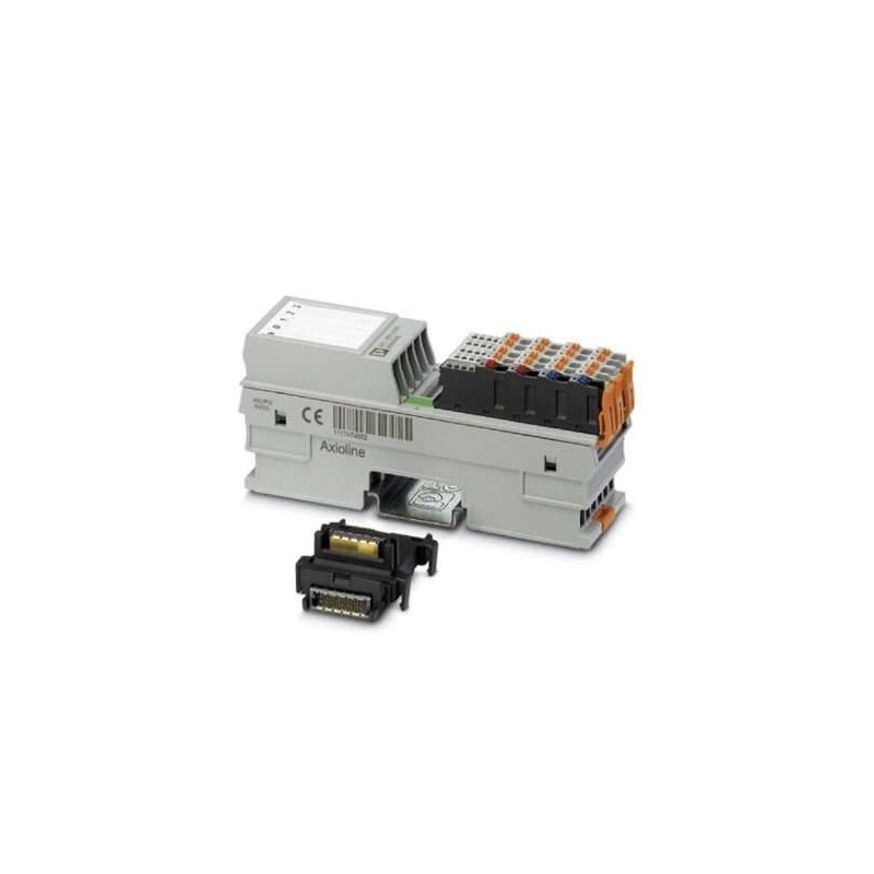 2688598 Phoenix Contact - AXL F UTH4 1H Axioline F, Temperature recording module, Analog inputs: 4 (4 inputs for thermocouples or linear voltage, plus 1 input -5 V to +5 V), connection method: 2-wire (shielded, twisted pair), transmission speed in the local bus: 100 Mbps, degree of protection: IP20, including bus base module and Axioline F connectors